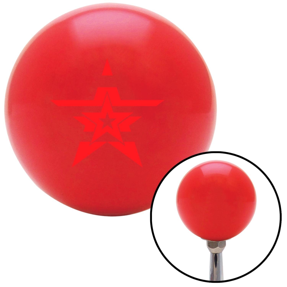 American Shifter 98249 Red Shift Knob with M16 x 1.5 Insert (Red Stars with Stripes)