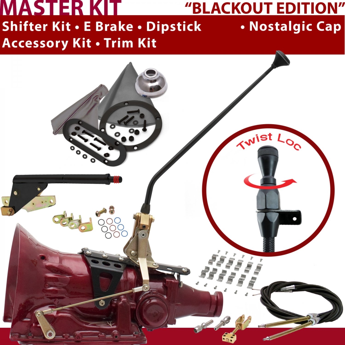 Picture of American Shifter 370603 C6 Shifter Kit 16 in. E Brake Cable Clamp Trim Kit Dipstick for CEC9C