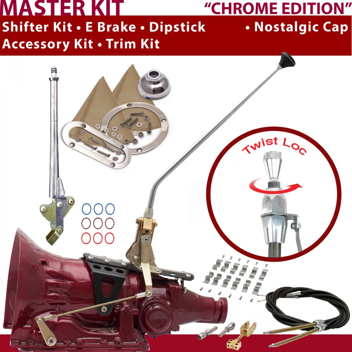 Picture of American Shifter 370749 FMX Shifter Kit 16 in. E Brake Cable Clamp Trim Kit Dipstick for CED2E