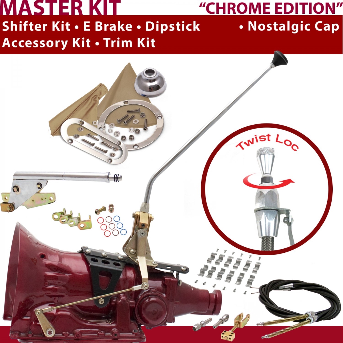 Picture of American Shifter 370761 FMX Shifter Kit 16 in. E Brake Cable Clamp Trim Kit Dipstick for CED3A