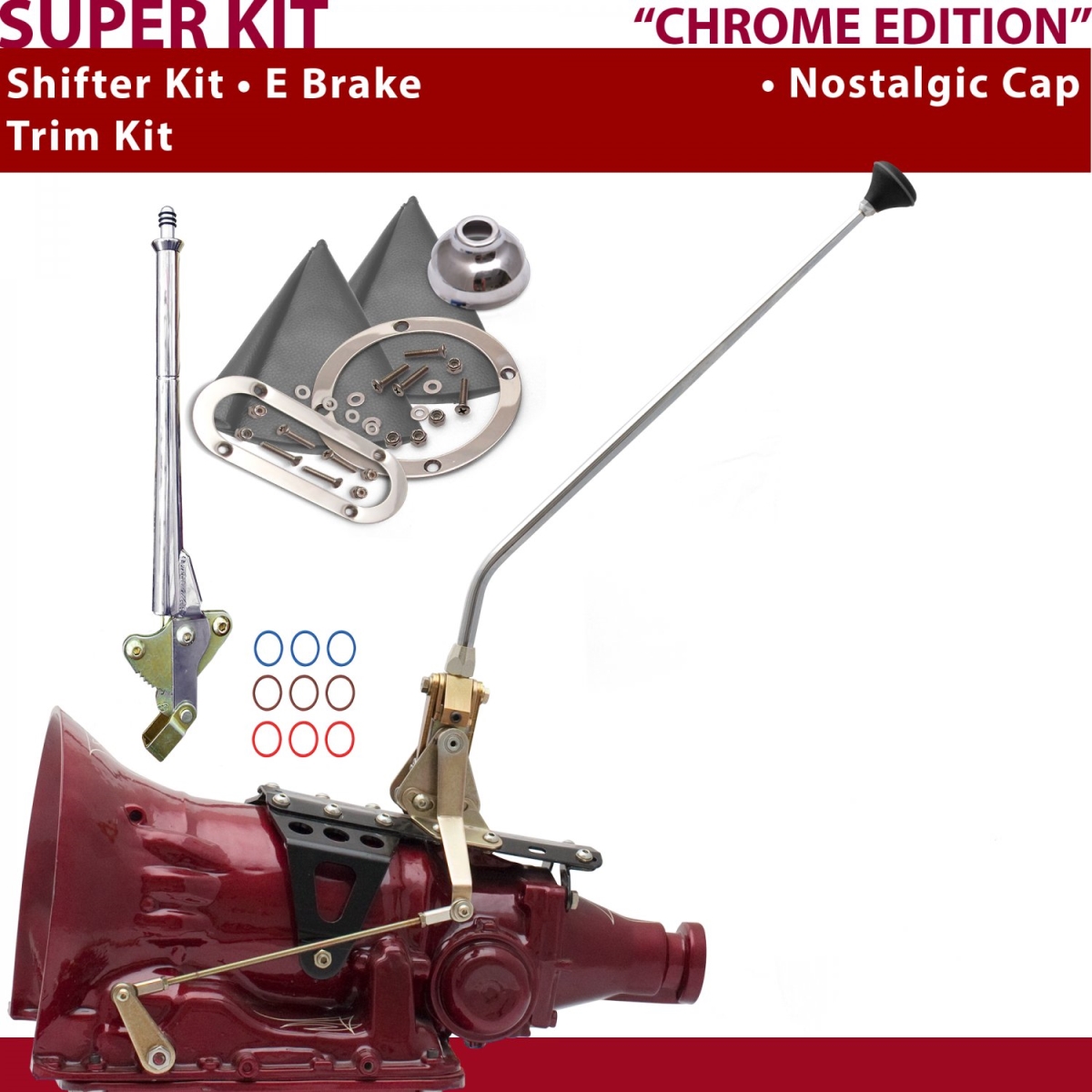 Picture of American Shifter 370695 FMX Shifter Kit 16 in. E Brake Trim Kit for CECF8