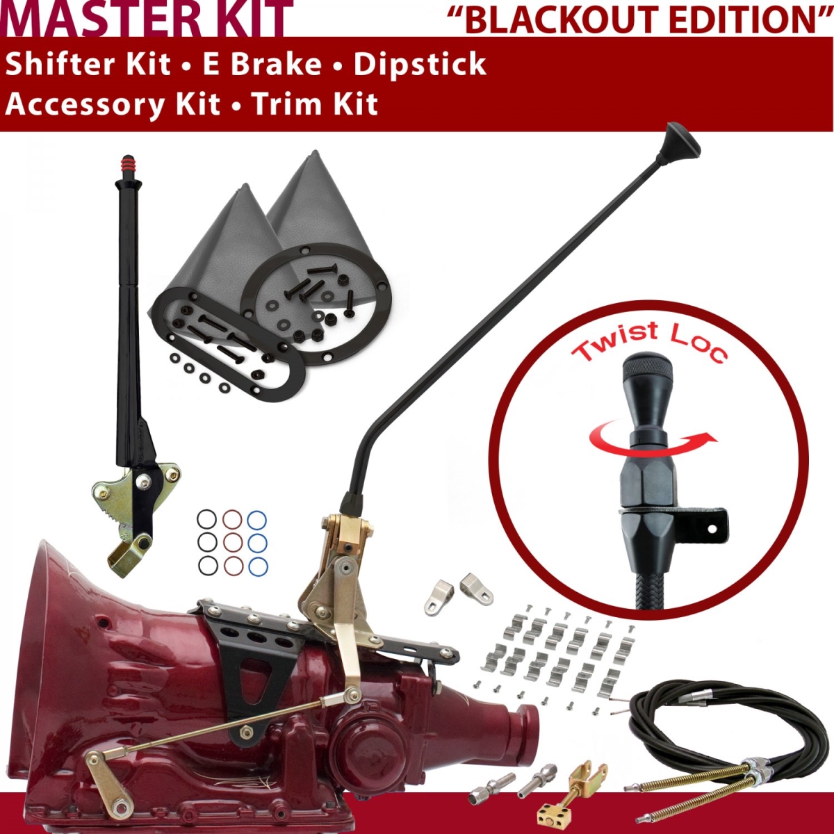 Picture of American Shifter 371021 FMX Shifter Kit 16 in. E Brake Cable Clamp Clevis Trim Kit Dipstick for CEE3D