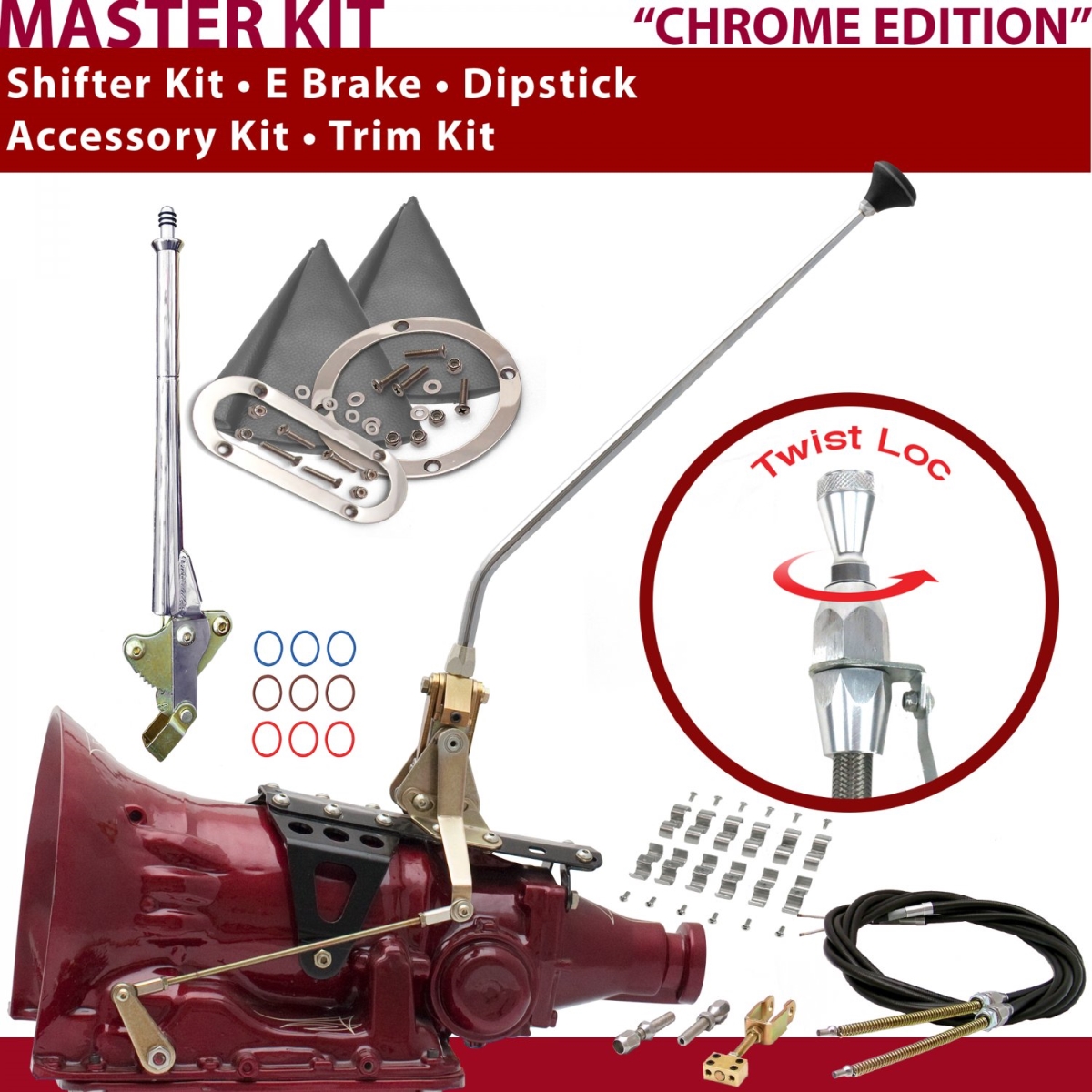 Picture of American Shifter 370667 FMX Shifter Kit 16 in. E Brake Cable Clamp Trim Kit Dipstick for CECDC