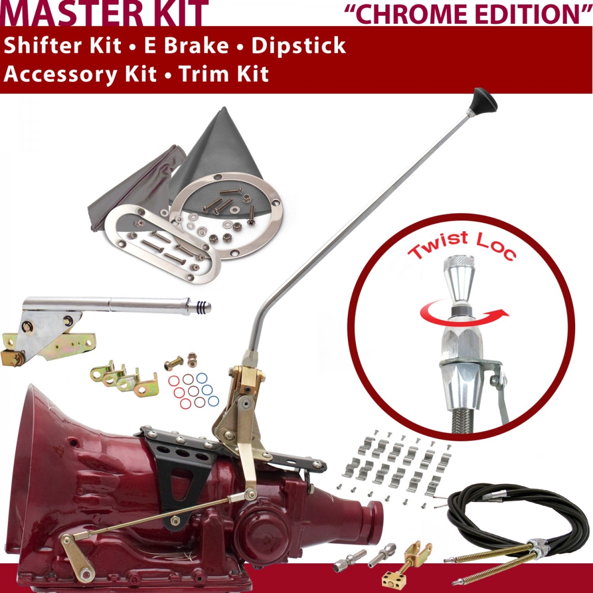 Picture of American Shifter 370671 FMX Shifter Kit 16 in. E Brake Cable Clamp Trim Kit Dipstick for CECE0