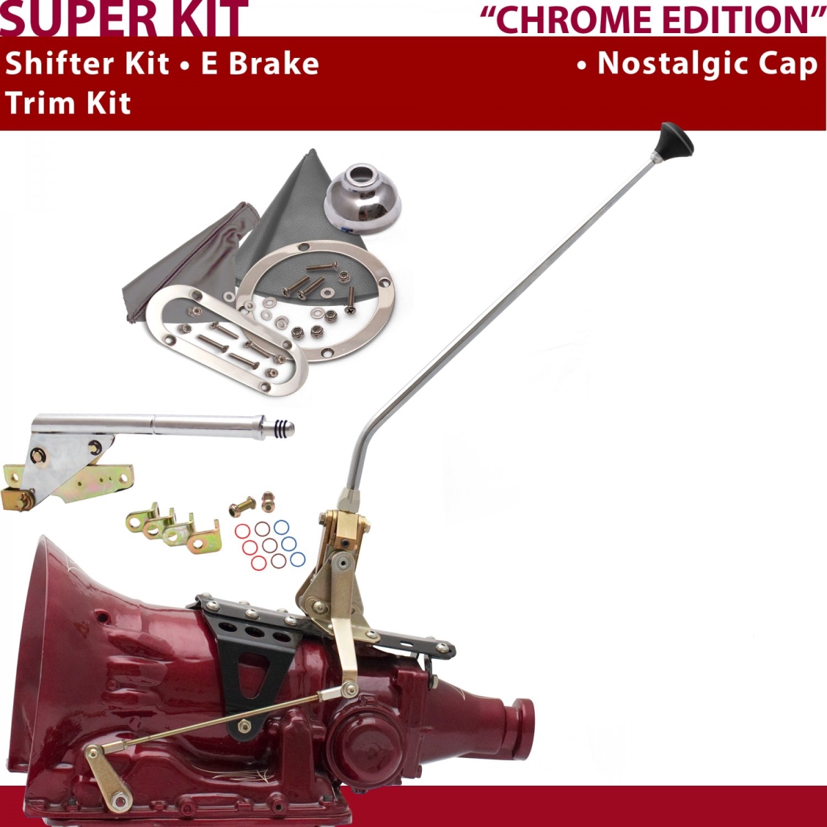 Picture of American Shifter 371145 AOD Shifter Kit 16 in. E Brake Trim Kit for CEEB8