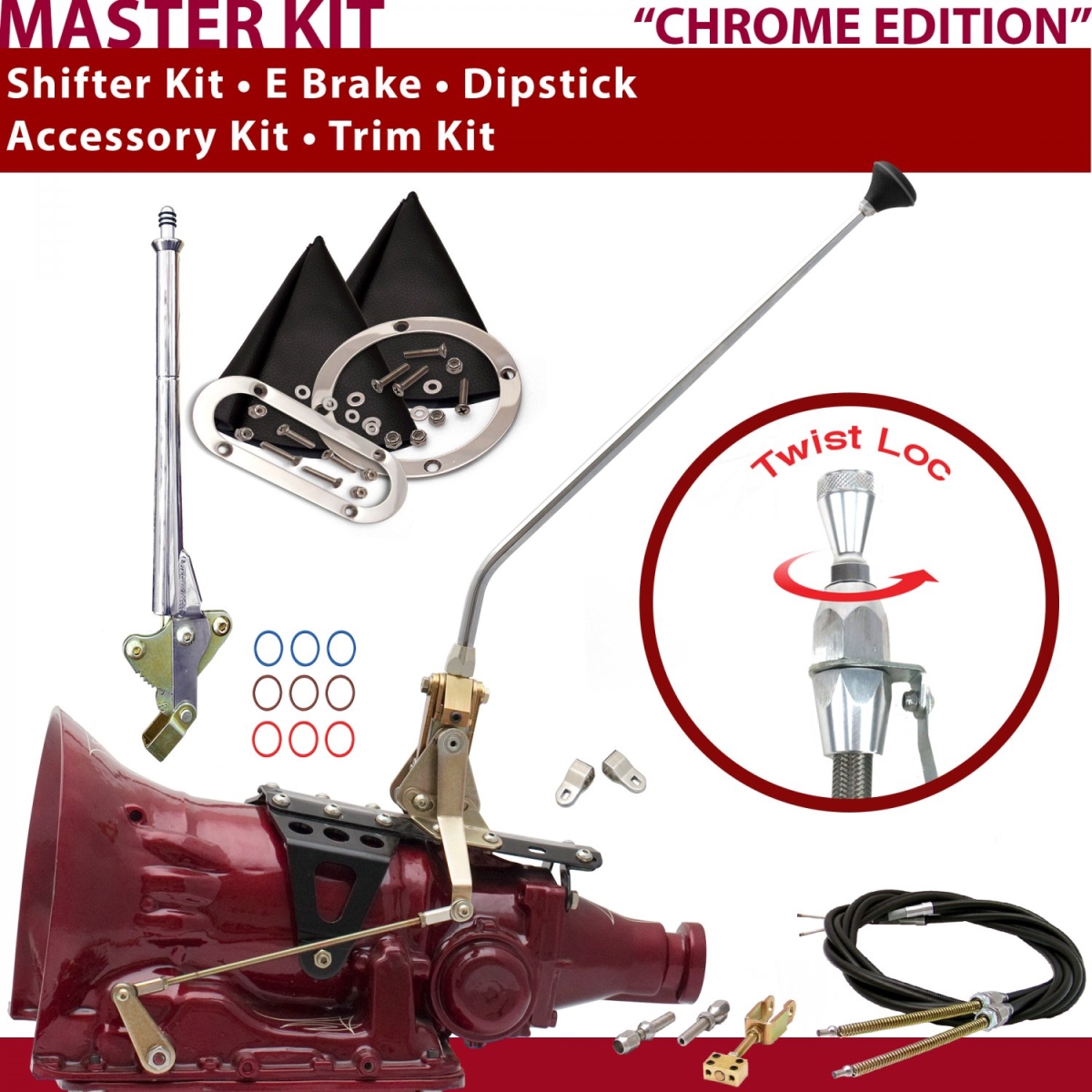 Picture of American Shifter 370804 FMX Shifter Kit 16 in. E Brake Cable Clevis Trim Kit Dipstick for CED64