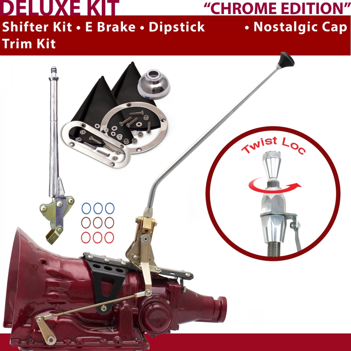 Picture of American Shifter 372030 4L60E Shifter Kit 16 in. E Brake Trim Kit Dipstick for CF22B