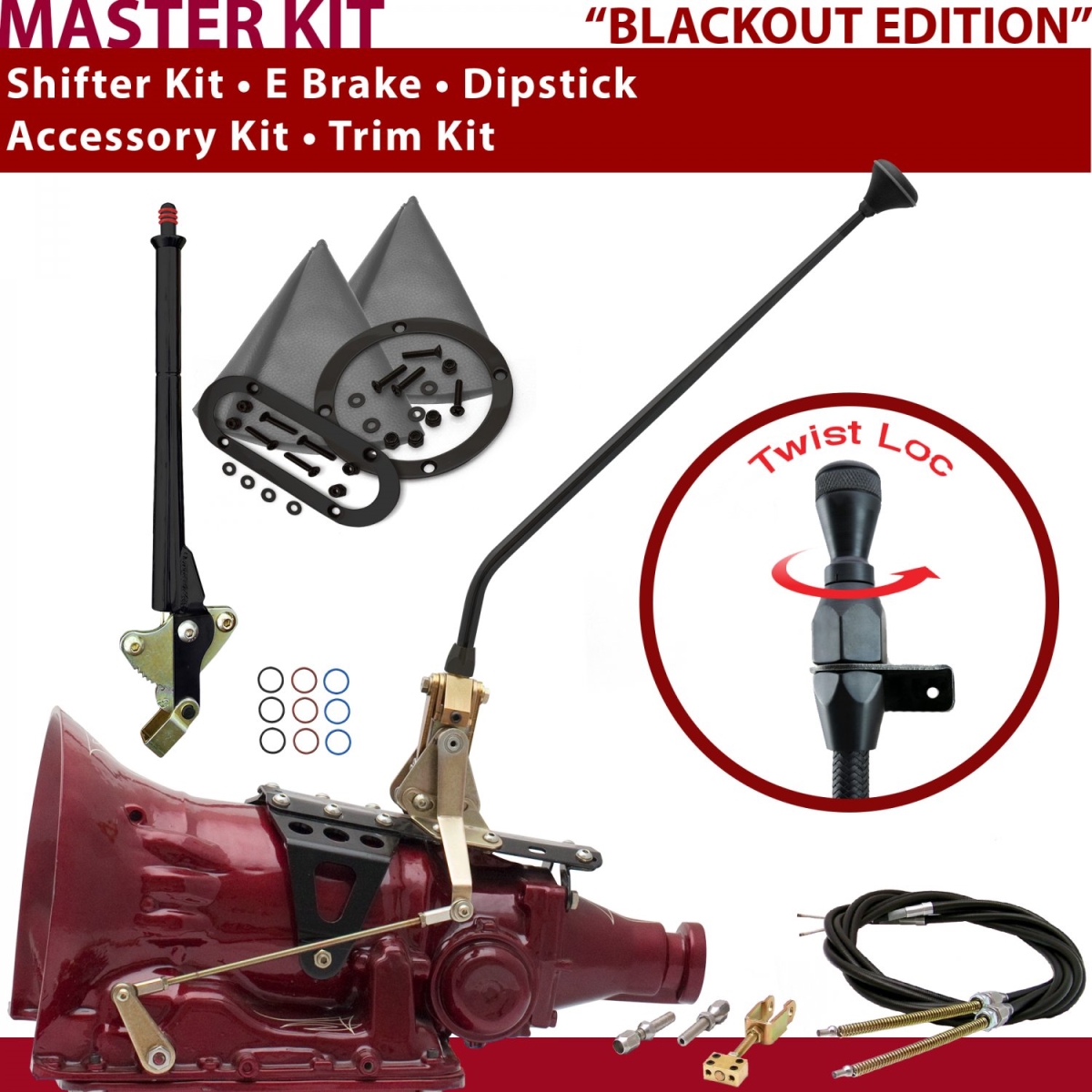 Picture of American Shifter 372342 4L60E Shifter Kit 16 in. E Brake Cable Trim Kit Dipstick for CF362