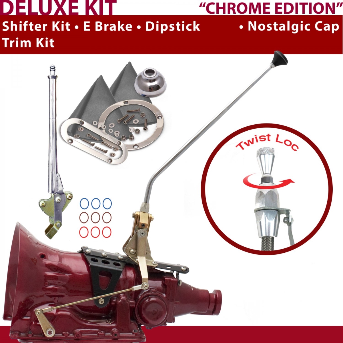Picture of American Shifter 372483 4L80E Shifter Kit 16 in. E Brake Trim Kit Dipstick for CF3EF