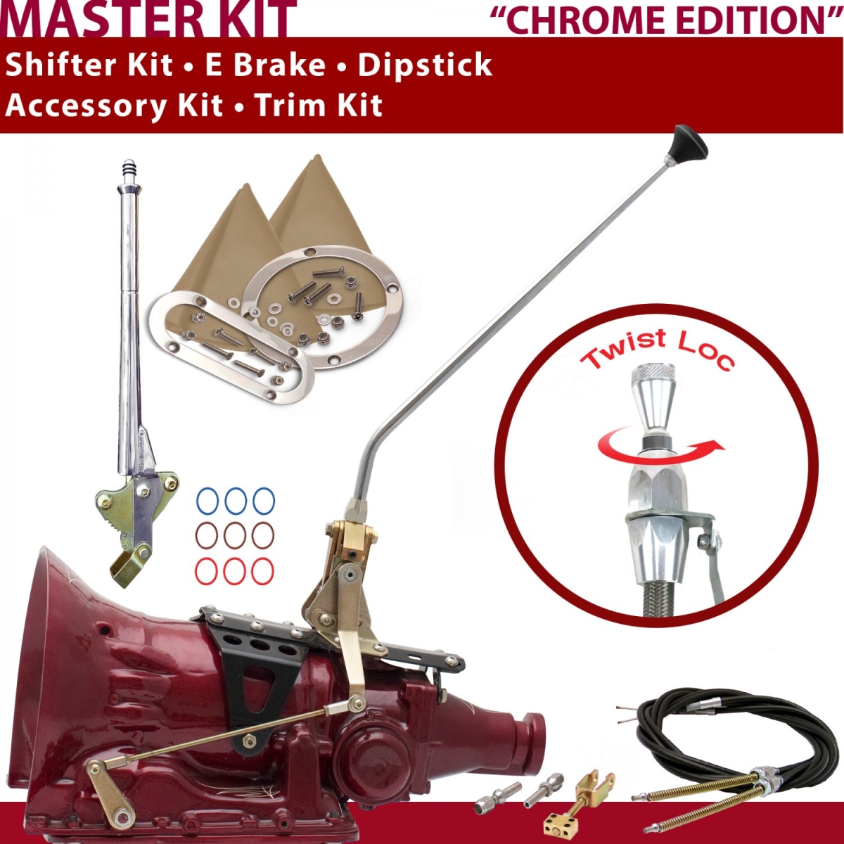 Picture of American Shifter 371988 4L60E Shifter Kit 16 in. E Brake Cable Trim Kit Dipstick for CF201