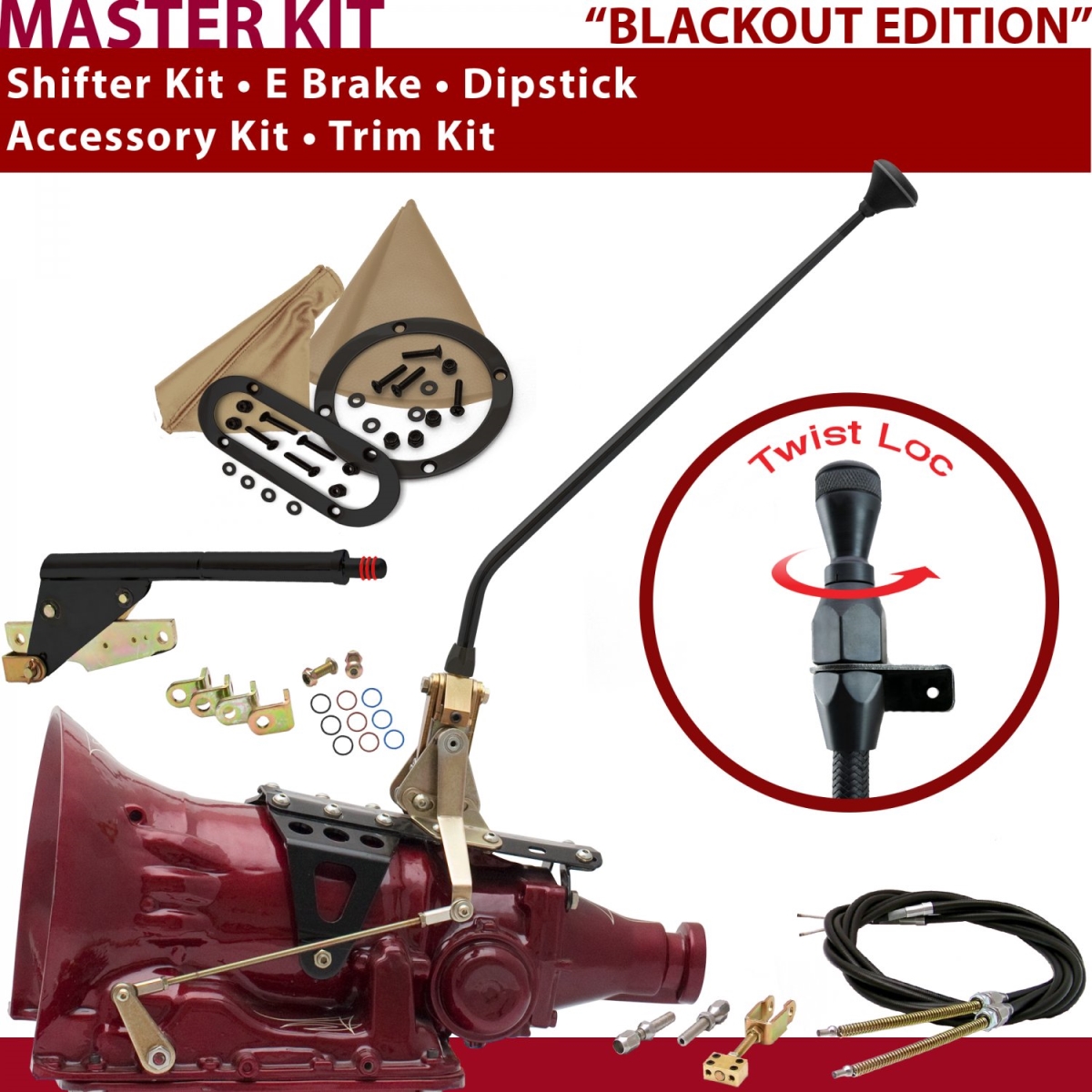 Picture of American Shifter 371932 4L60 Shifter Kit 16 in. E Brake Cable Trim Kit Dipstick for CF1C9
