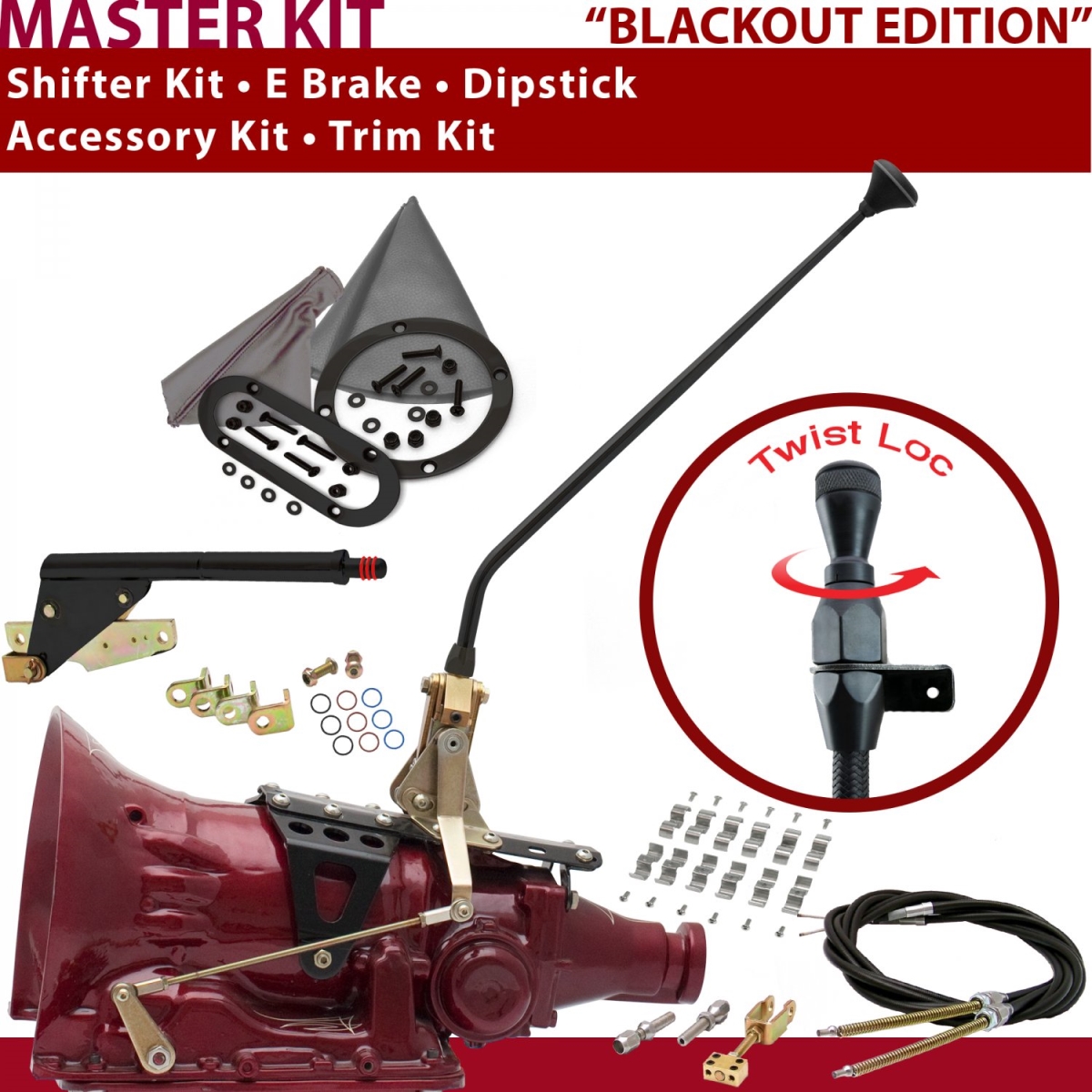 Picture of American Shifter 371944 4L60 Shifter Kit 16 in. E Brake Cable Clamp Trim Kit Dipstick for CF1D5