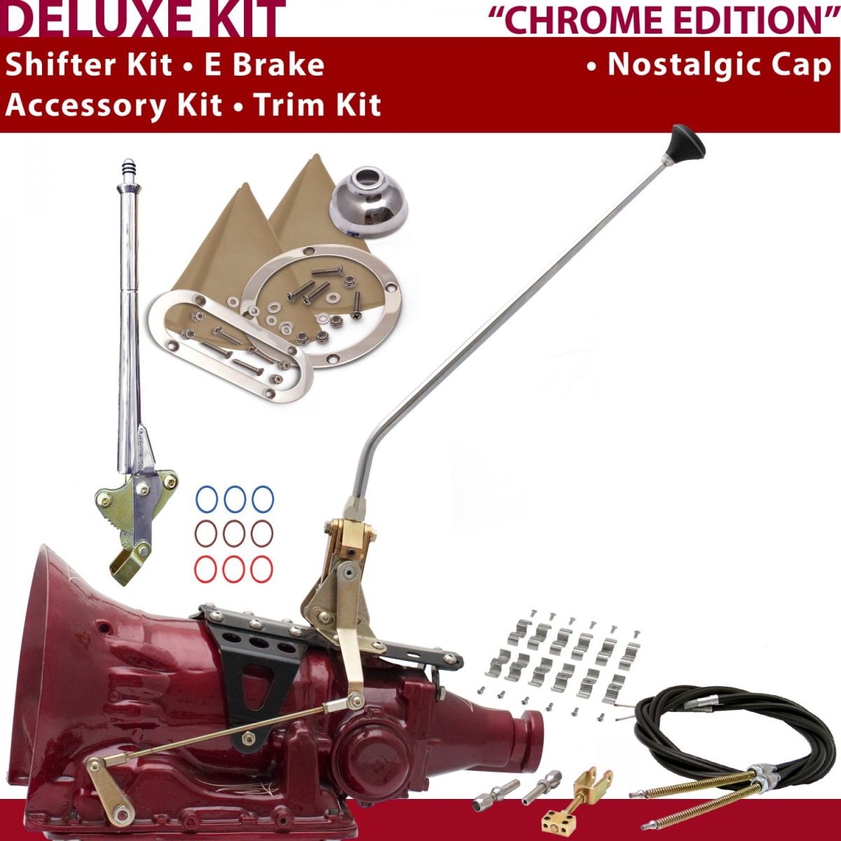 Picture of American Shifter 372088 4L60E Shifter Kit 16 in. E Brake Cable Clamp Trim Kit for CF265