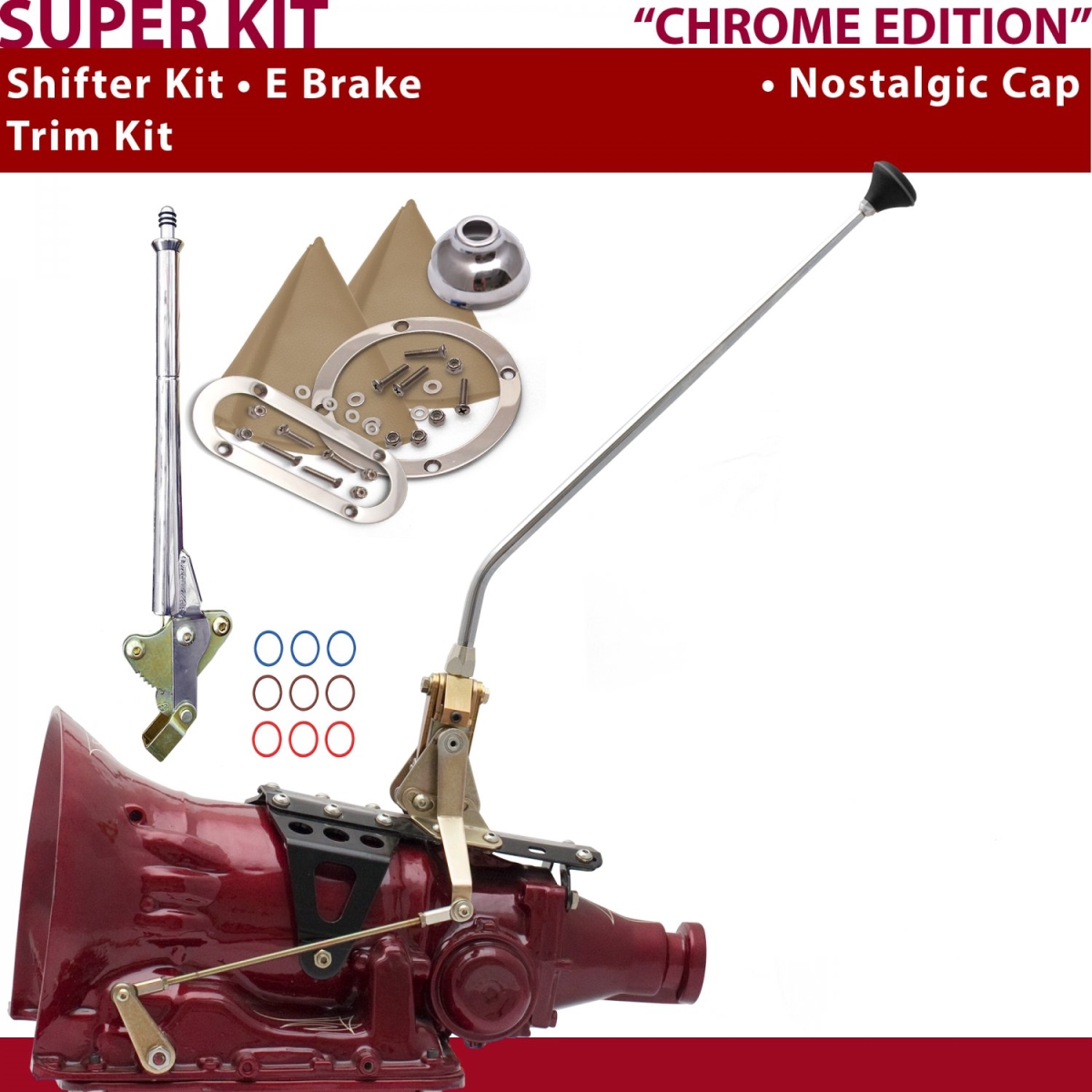 Picture of American Shifter 372045 4L60E Shifter Kit 16 in. E Brake Trim Kit for CF23A