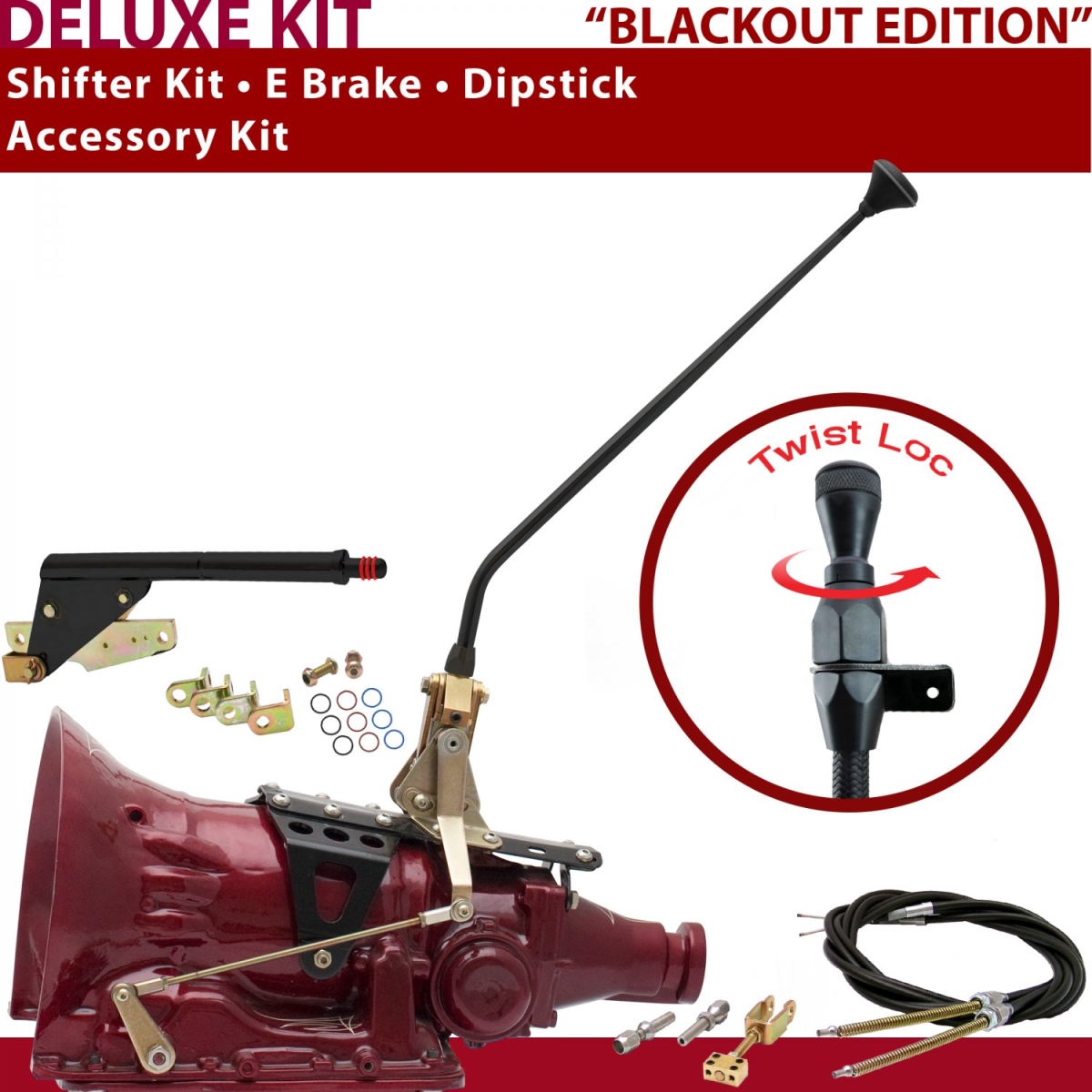 Picture of American Shifter 372374 4L60E Shifter Kit 16 in. E Brake Cable Dipstick for CF382