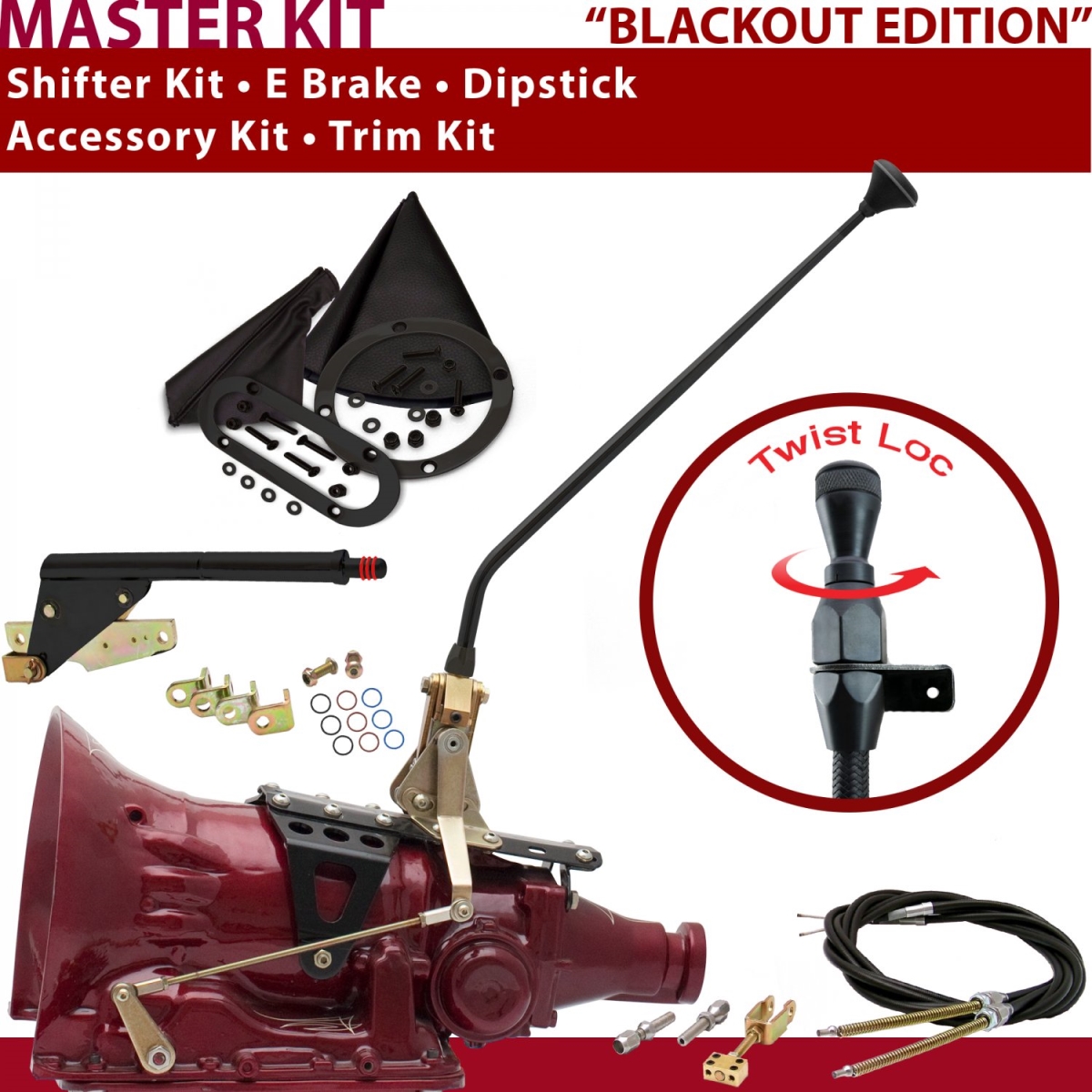 Picture of American Shifter 373269 TH400 Shifter Kit 16 in. E Brake Cable Trim Kit Dipstick for CF6FF