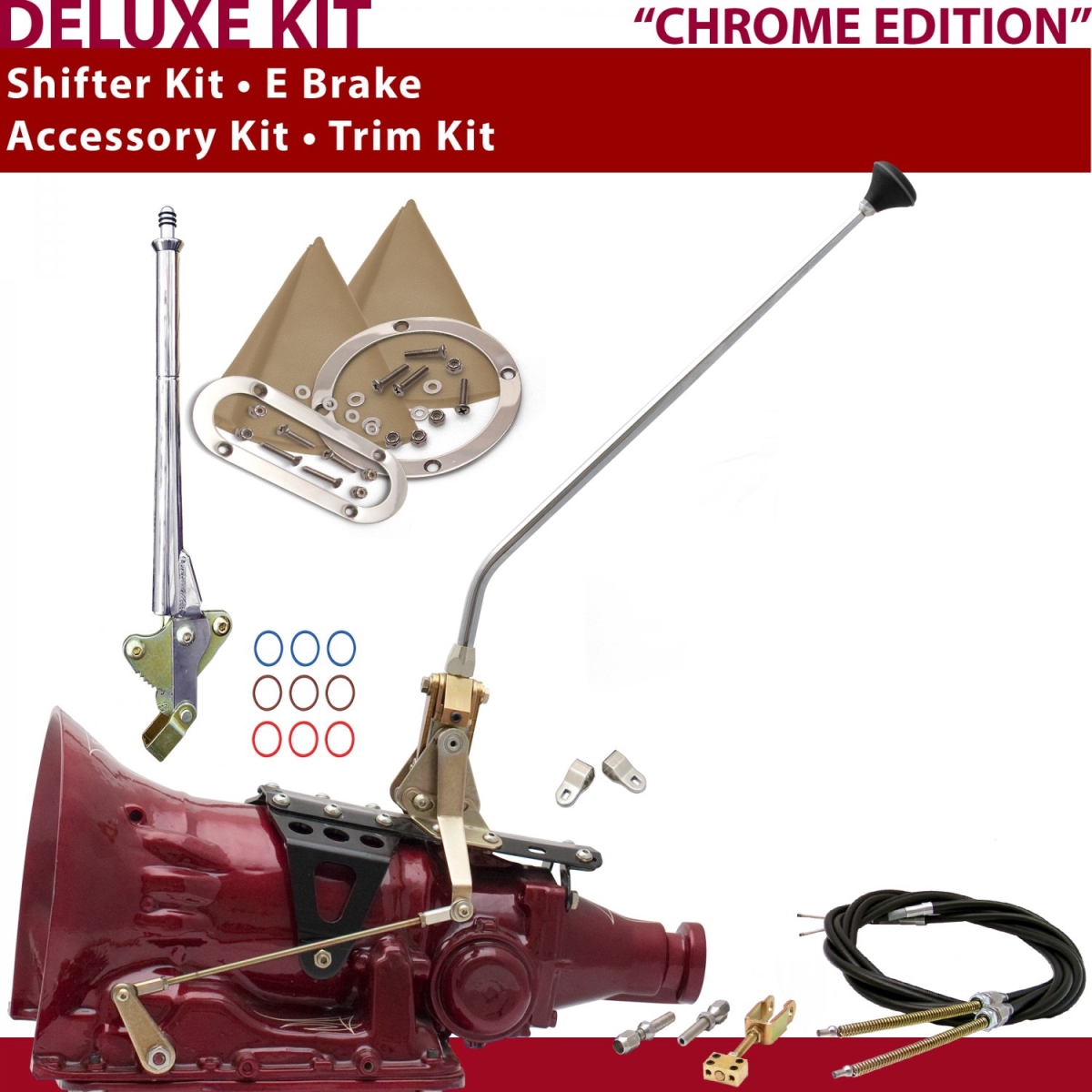 Picture of American Shifter 373049 TH400 Shifter Kit 16 in. E Brake Cable Clevis Trim Kit for CF623