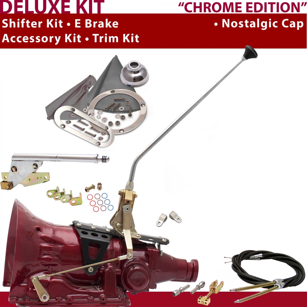 Picture of American Shifter 373065 TH400 Shifter Kit 16 in. E Brake Cable Clevis Trim Kit for CF633