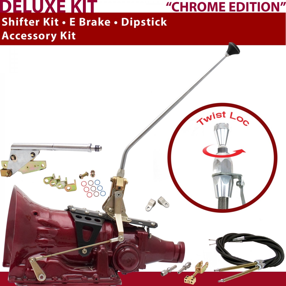Picture of American Shifter 373036 TH400 Shifter Kit 16 in. E Brake Cable Clevis Dipstick for CF616