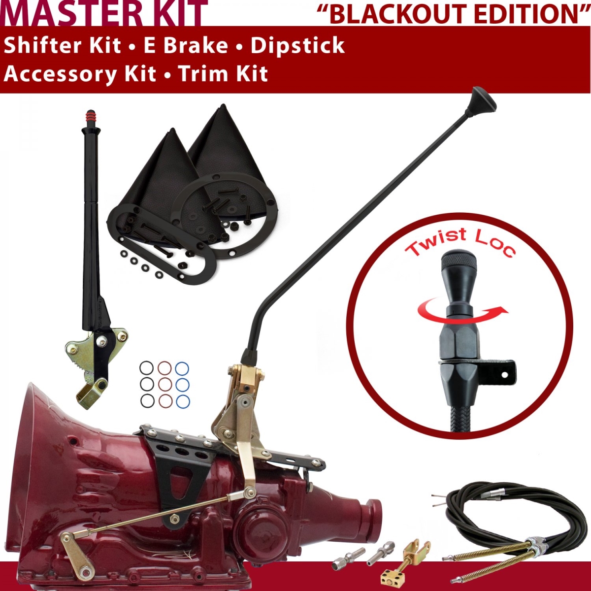 Picture of American Shifter 373648 700R4 Shifter Kit 16 in. E Brake Cable Trim Kit Dipstick for CF877