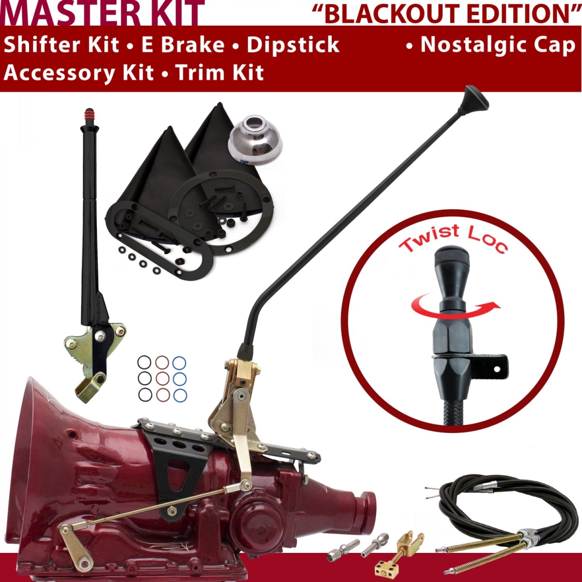 Picture of American Shifter 373649 700R4 Shifter Kit 16 in. E Brake Cable Trim Kit Dipstick for CF878