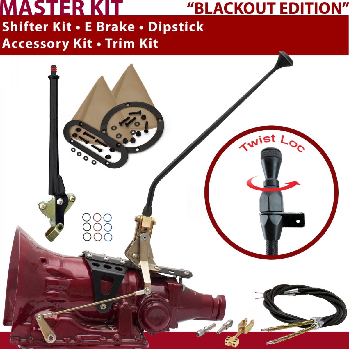 Picture of American Shifter 373652 700R4 Shifter Kit 16 in. E Brake Cable Trim Kit Dipstick for CF87B