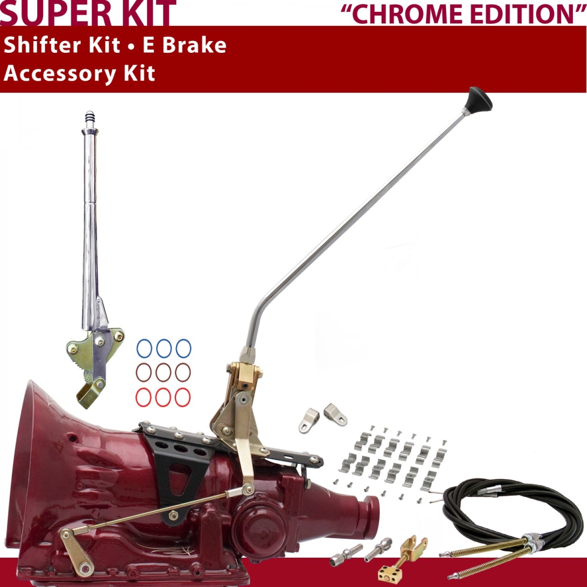 Picture of American Shifter 373304 700R4 Shifter Kit 16 in. E Brake Cable Clamp Clevis for CF722