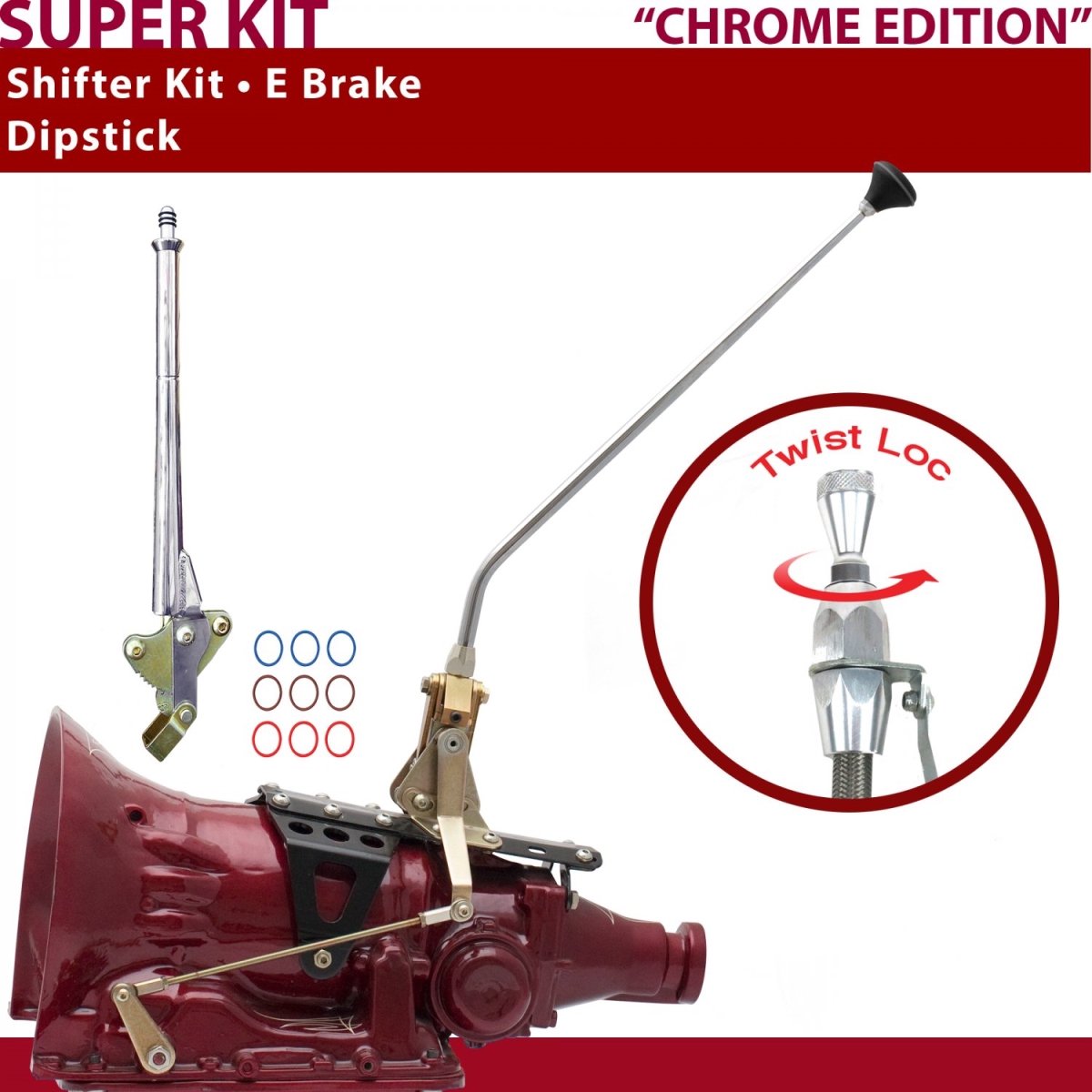 Picture of American Shifter 373474 700R4 Shifter Kit 16 in. E Brake Dipstick for CF7CB
