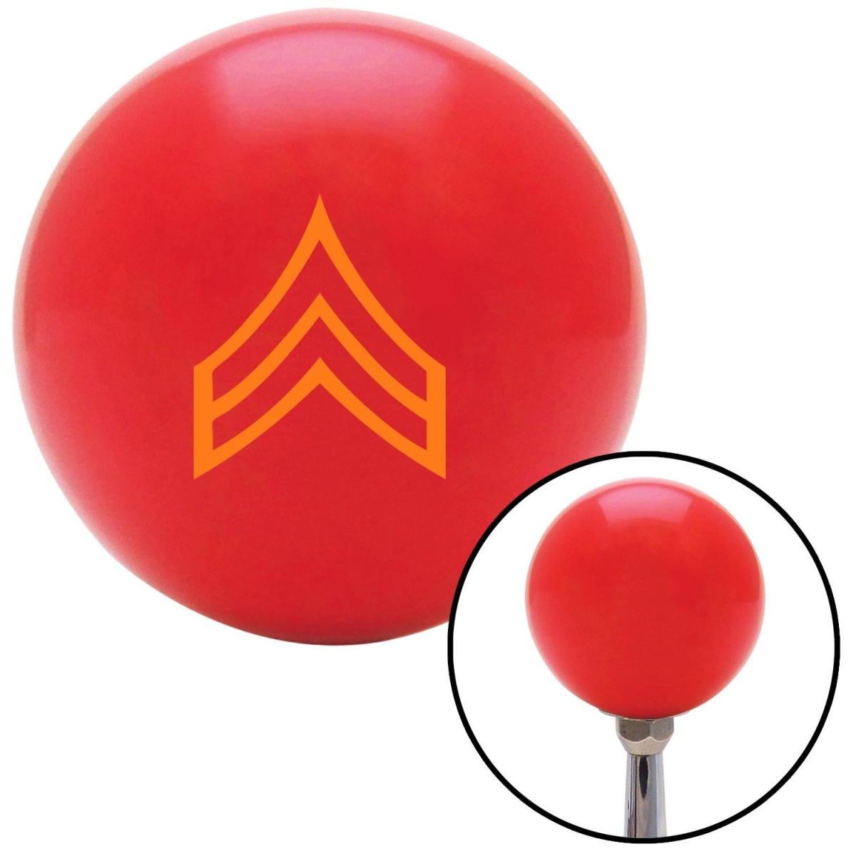 American Shifter 97765 Red Shift Knob with M16 x 1.5 Insert (Orange Corporal)