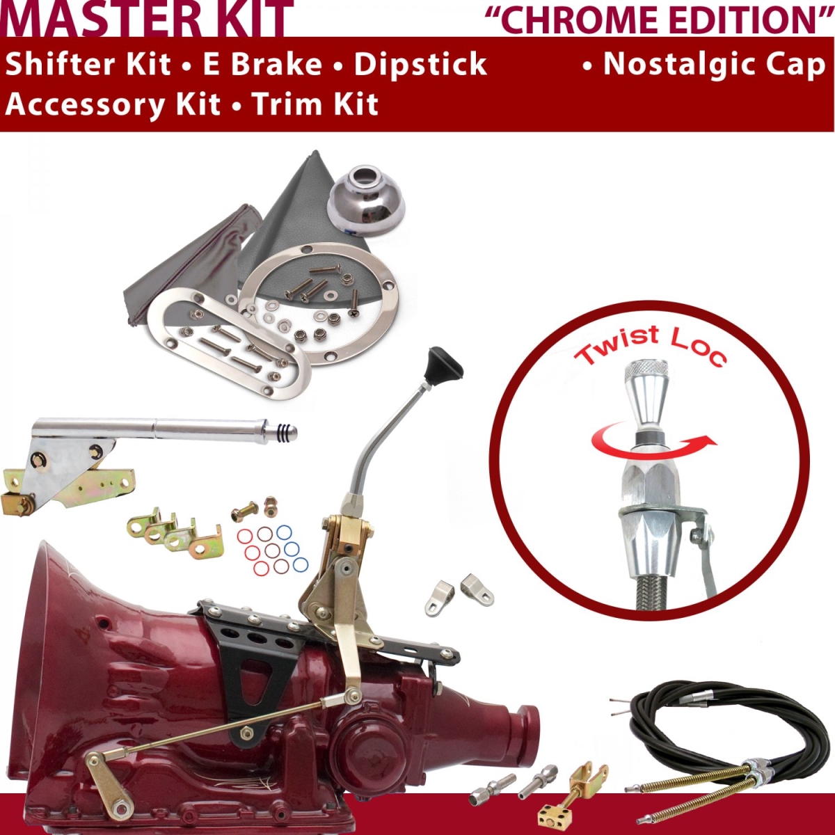 American Shifter 397660 C4 Shifter Kit 8 in. E Brake Cable Clevis Trim Kit Dipstick for D55FA -  American Shifter Company