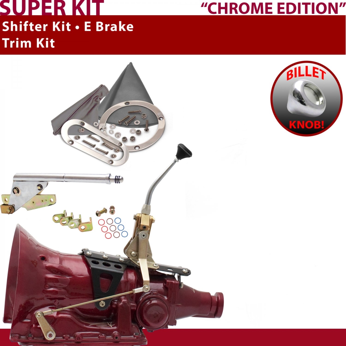 American Shifter 500142 PG Shifter Kit Chrome 8 in. E Brake Trim Kit for EE490 -  American Shifter Company