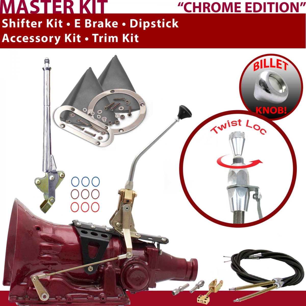 American Shifter 502029 C6 Shifter Kit Chrome 10 in. E Brake Cable Trim Kit Dipstick for EEBDD -  American Shifter Company