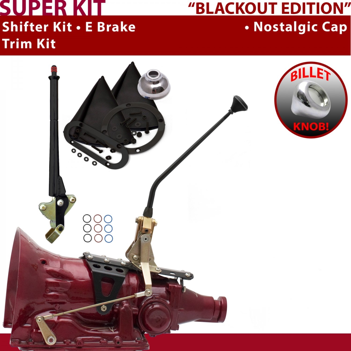 American Shifter 512340 700R4 Shifter Kit Black 12 in. E Brake Trim Kit for F13FC -  American Shifter Company