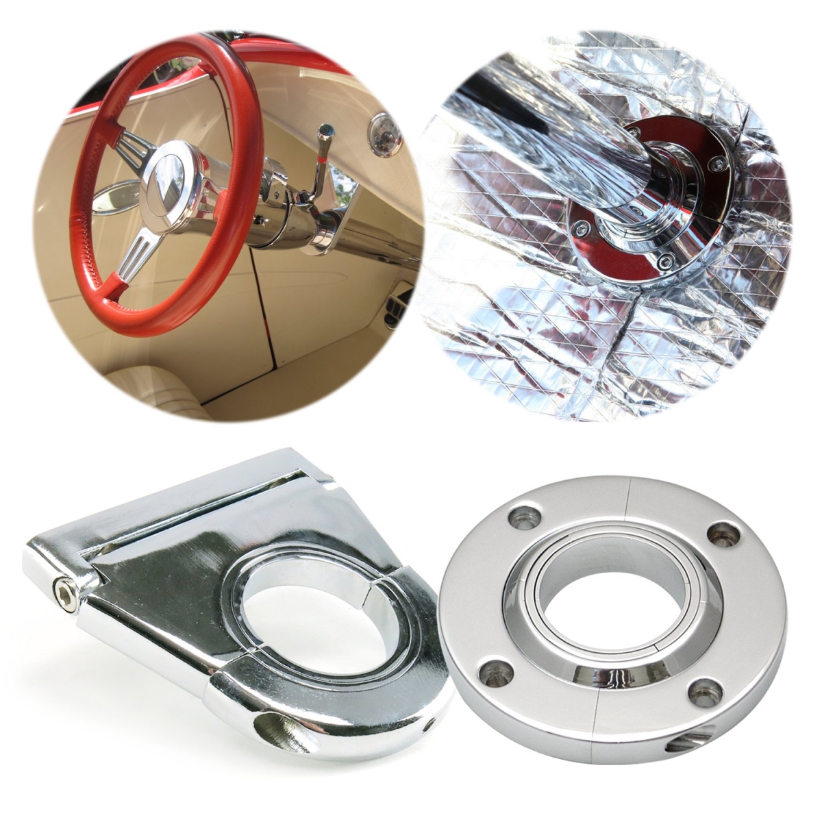 315220 Billet Column Floor Mount & 2.5 in. Column Drop