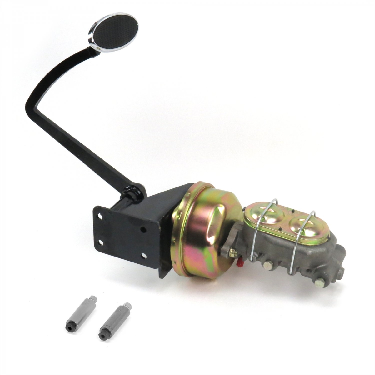 Picture of Helix Suspension Brakes & Steering 319890 28-31 Ford 8 in. Dual Brake Pedal Kit Disc & Drum Large Oval Chrome Pad