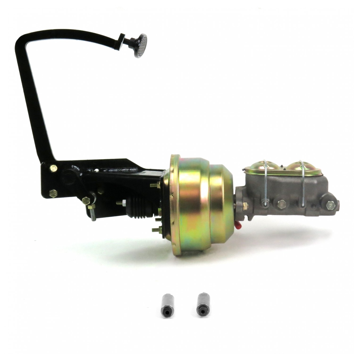 Picture of Helix Suspension Brakes & Steering 320252 35-40 Ford OEM X 7 in. Dual Brake Pedal Kit Disc & Drum Small Oval Black Pad