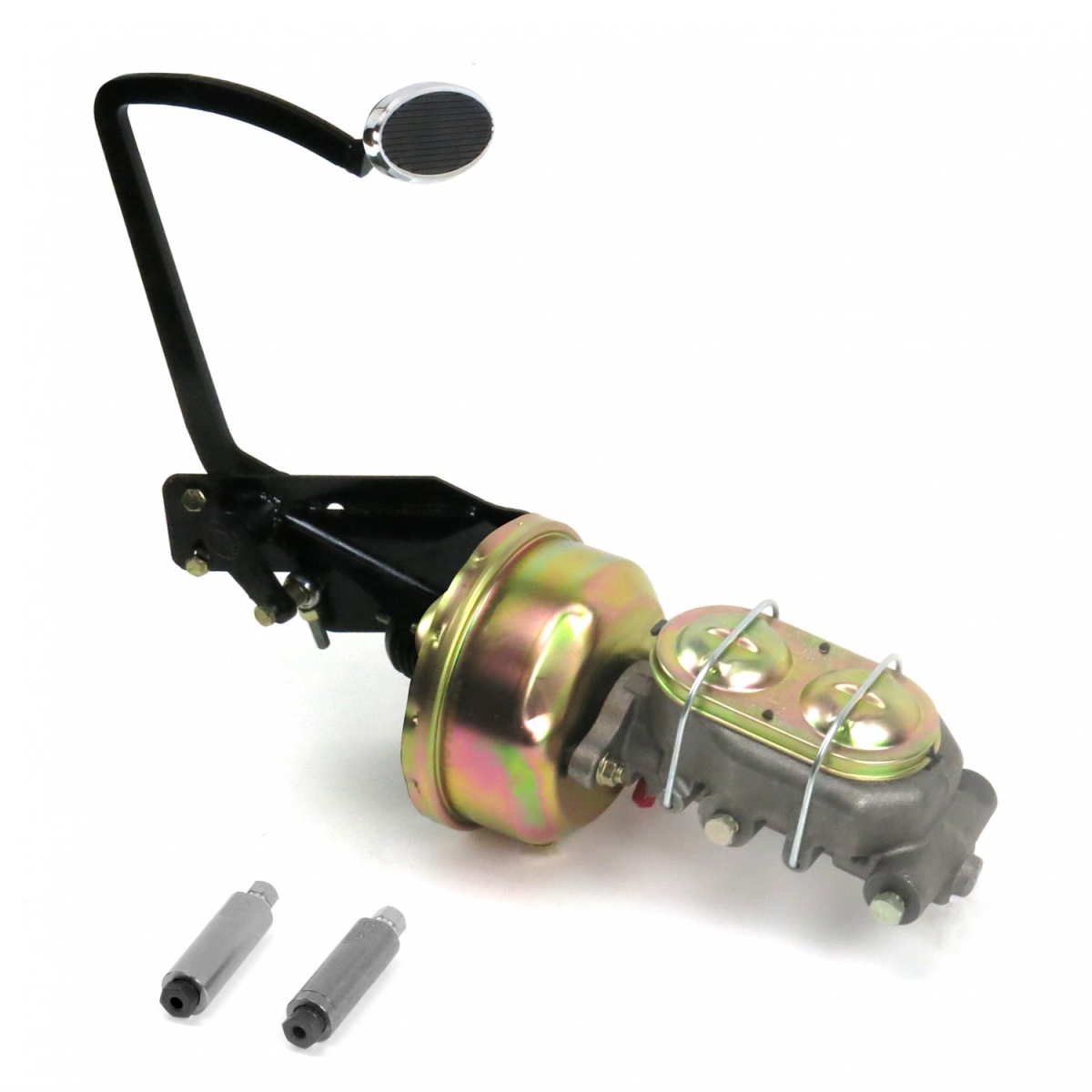 Picture of Helix Suspension Brakes & Steering 320263 35-40 Ford OEM X 8 in. Single Brake Pedal Kit Disc & Drum Small Oval Chrome Pad
