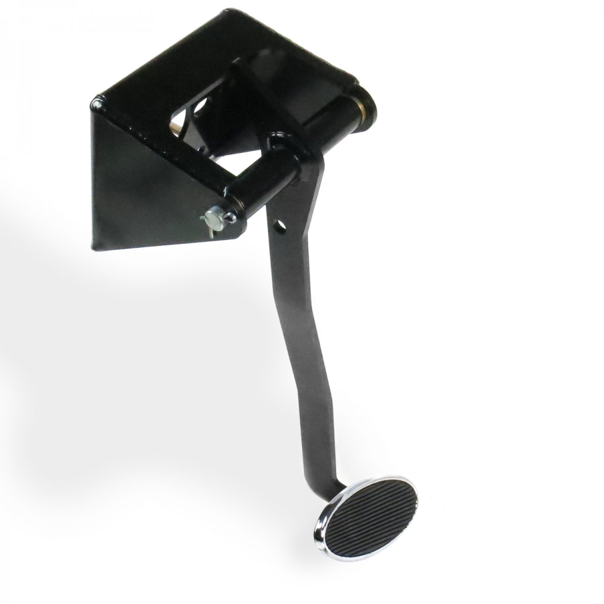 Universal Firewall Brake Pedal Bracket Kit with Large Oval Chrome Pedal Pad