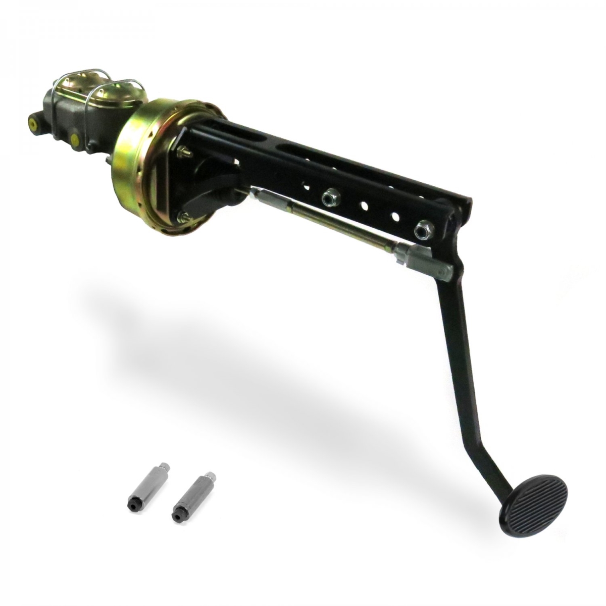 Universal Adjustable Firewall 8 in. Single Brake Pedal Kit Drum & Drum Small Oval Black Pad