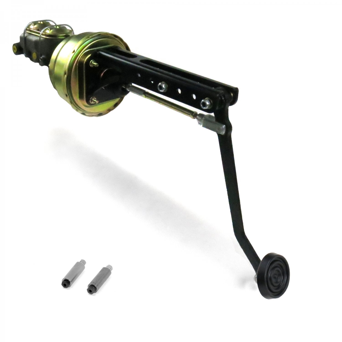 Universal Adjustable Firewall 8 in. Dual Brake Pedal Kit Drum & Drum 3 in. Rubber Pad