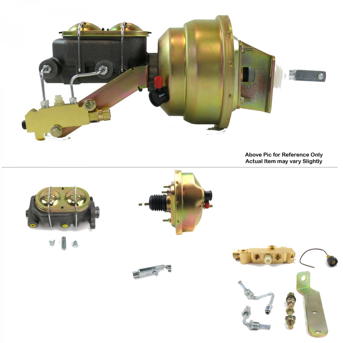 1968-1974 Chevy Nova Firewall Mount Power 8 in. Single Brake Booster Kit LS Disc & Drum