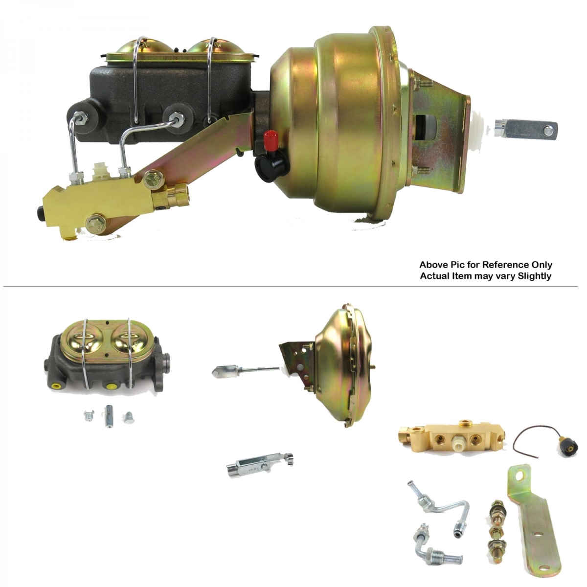 1968-1974 Chevy Nova Firewall Mount Power 11 in. Single Brake Booster Kit LS Disc & Drum