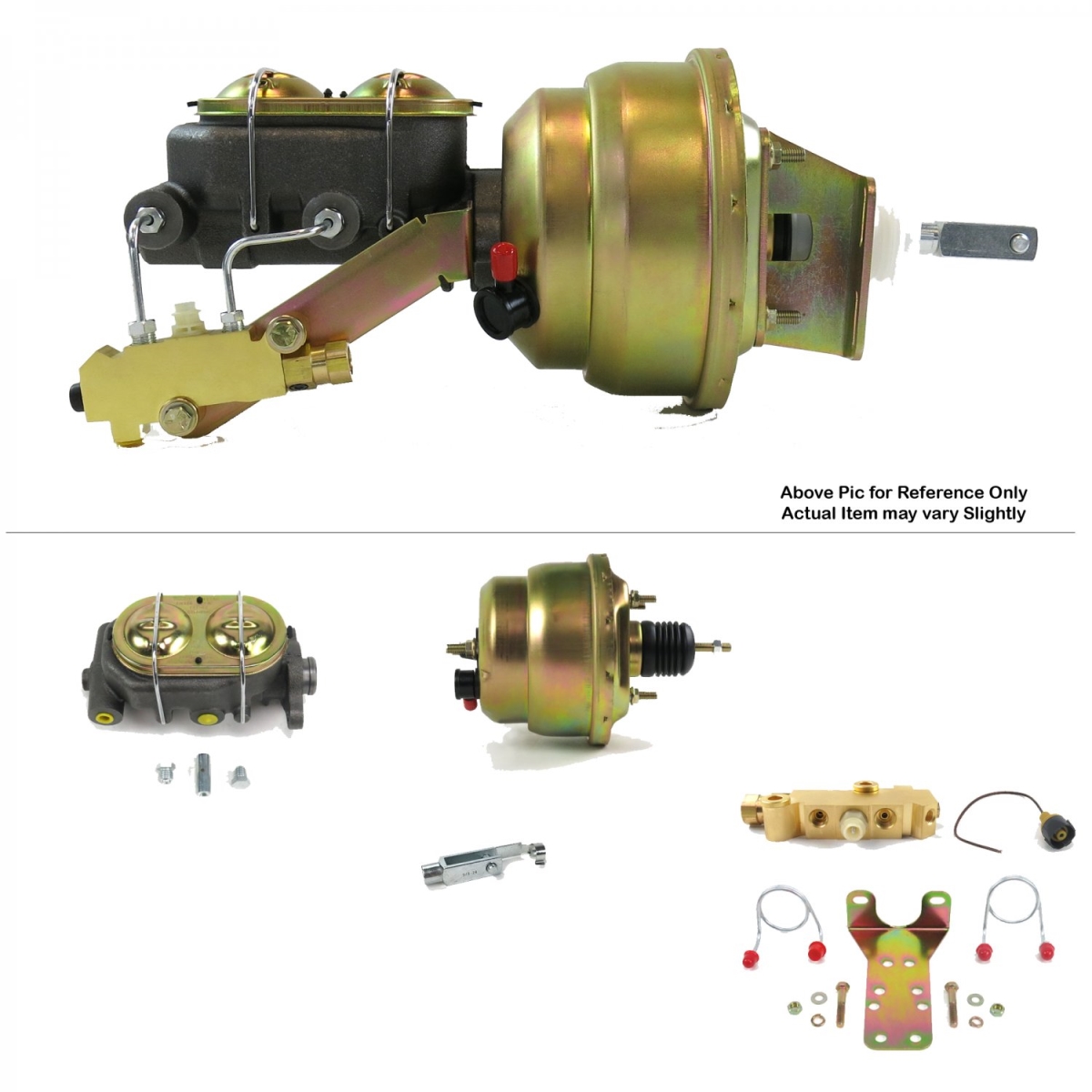 1968-1974 Chevy Nova Firewall Mount Power 7 in. Dual Brake Booster Kit BM Disc & Drum