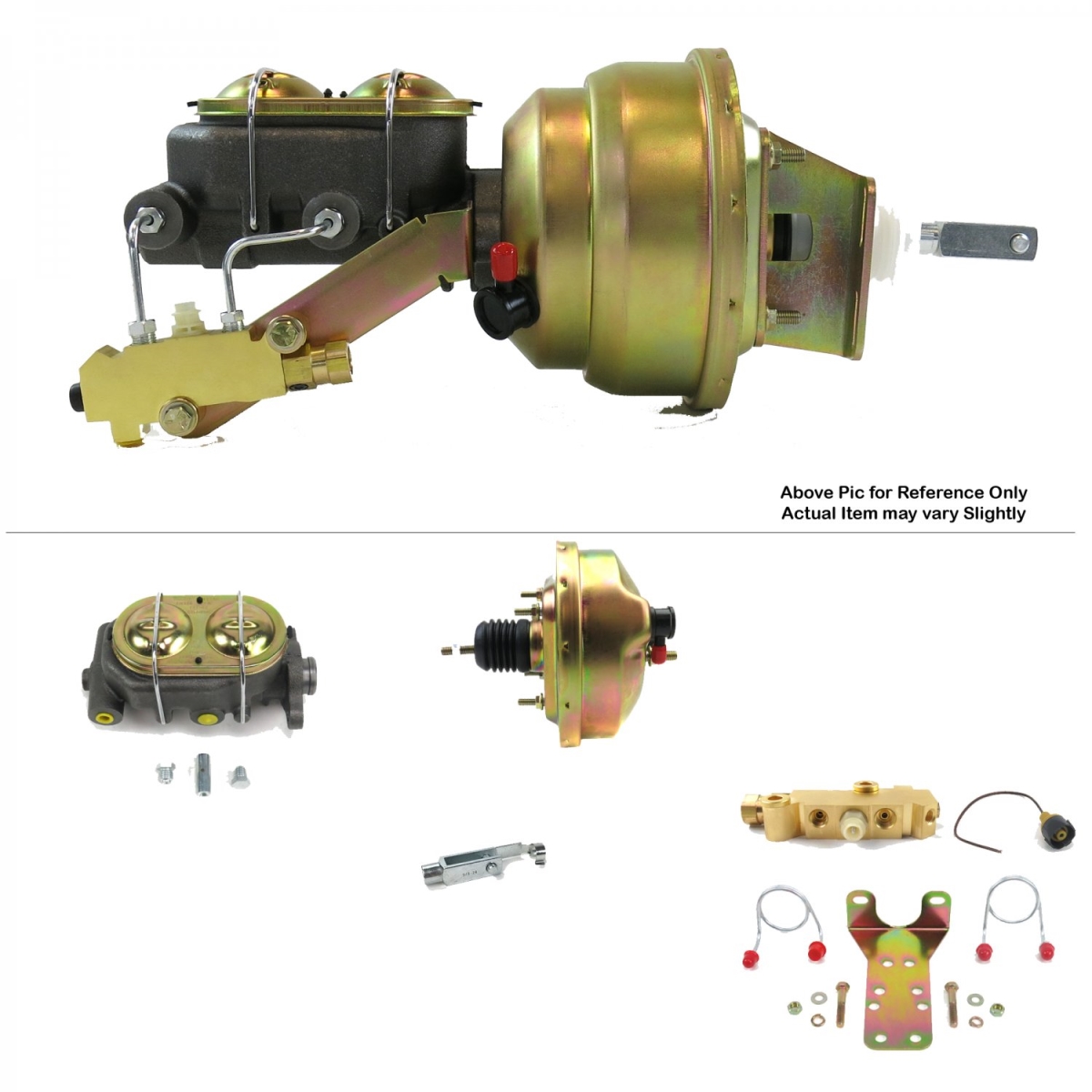 1968-1974 Chevy Nova Firewall Mount Power 8 in. Single Brake Booster Kit BM Disc & Drum
