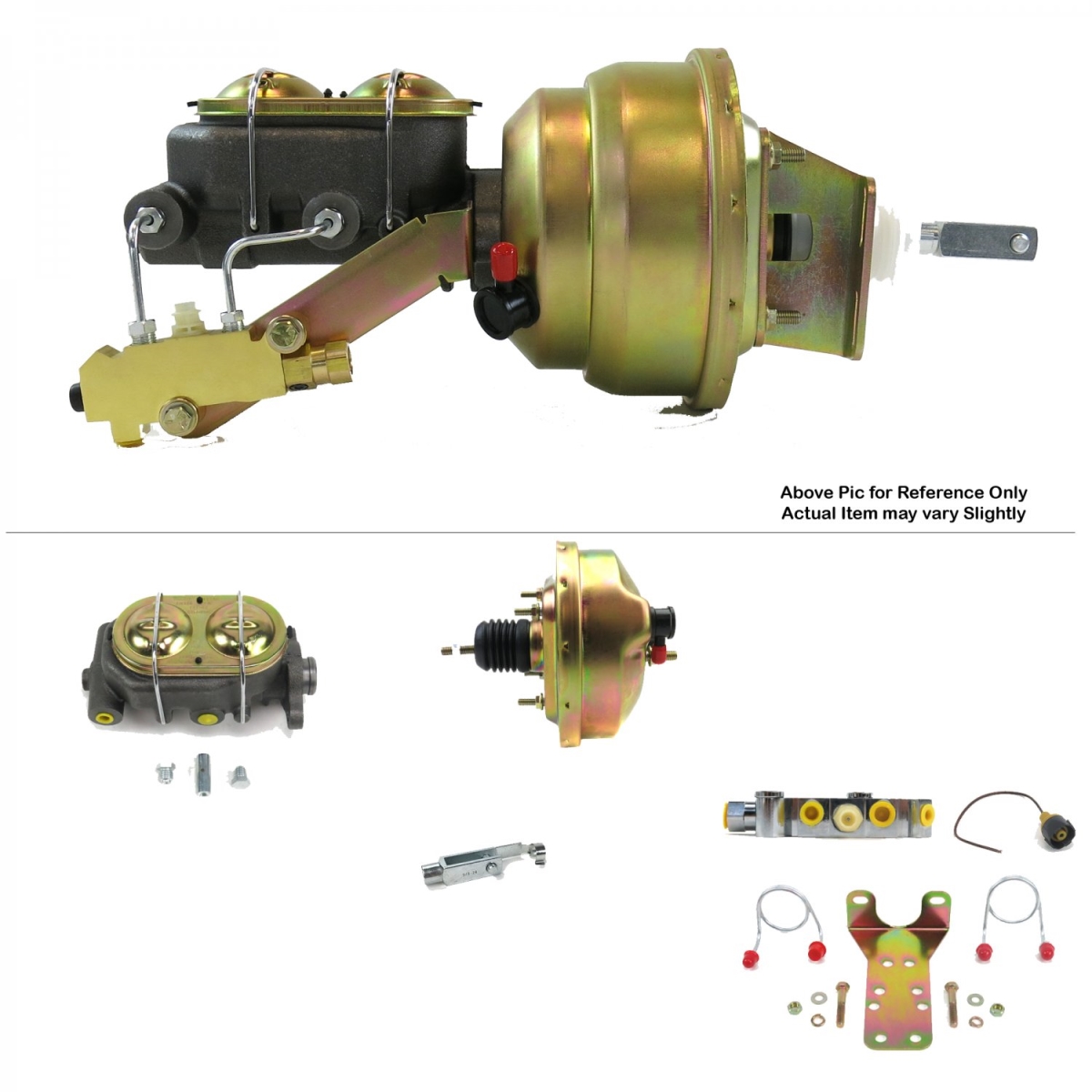 1968-1974 Chevy Nova Firewall Mount Power 8 in. Single Brake Booster Kit BM Disc & Disc