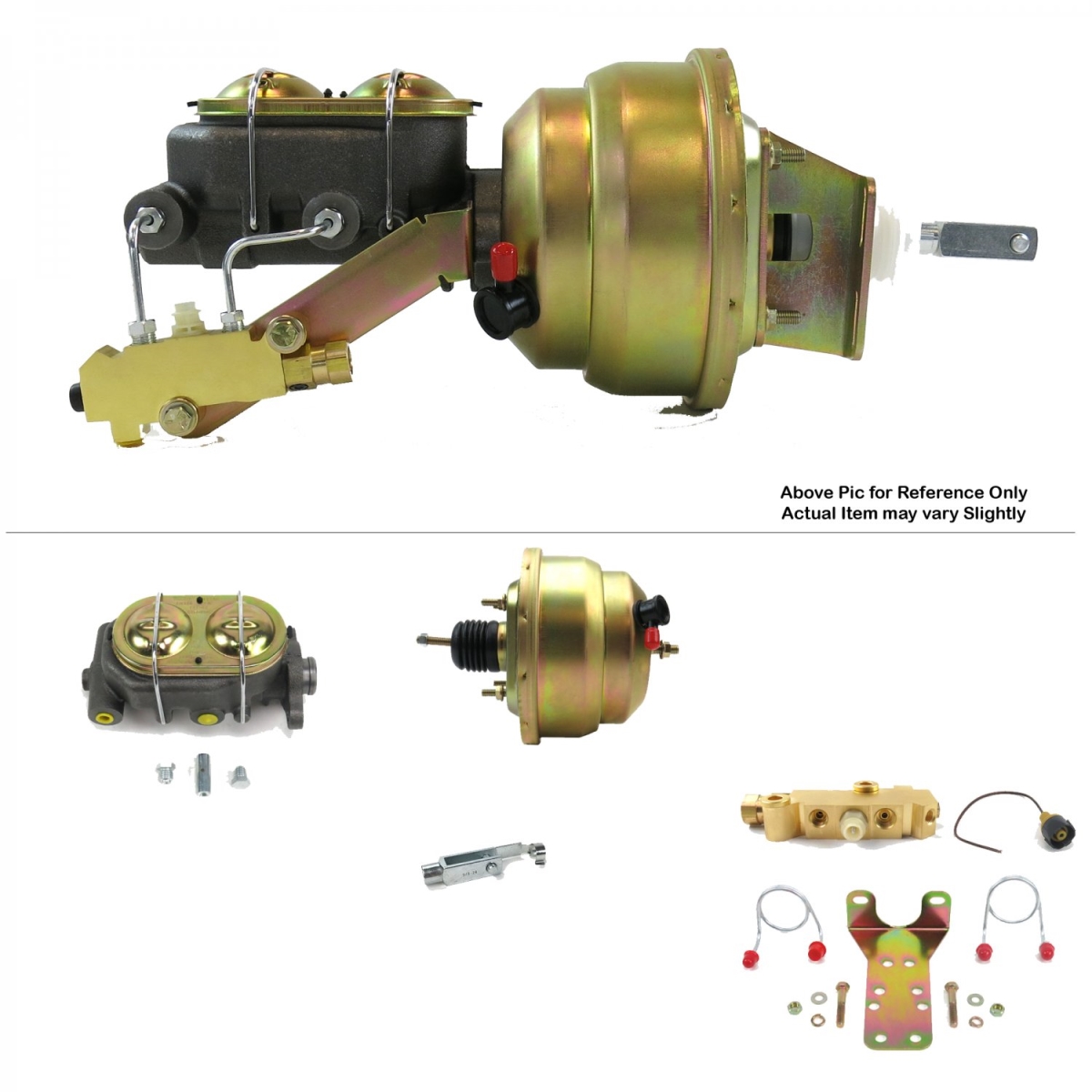 1968-1974 Chevy Nova Firewall Mount Power 8 in. Dual Brake Booster Kit BM Disc & Drum