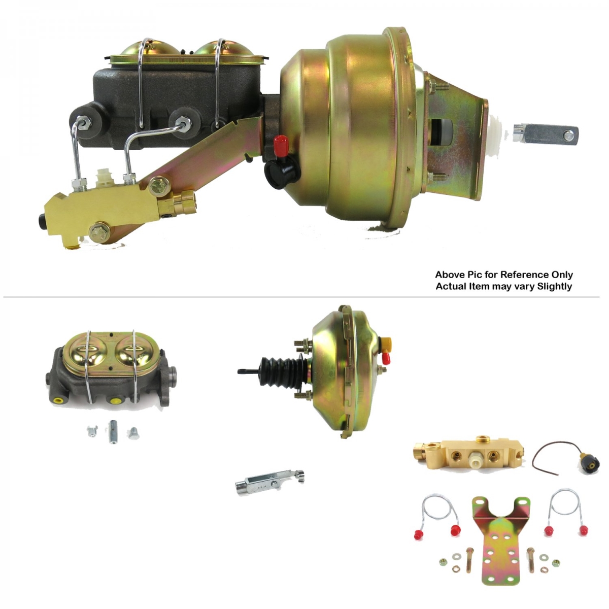 1968-1974 Chevy Nova Firewall Mount Power 9 in. Single Brake Booster Kit BM Disc & Drum