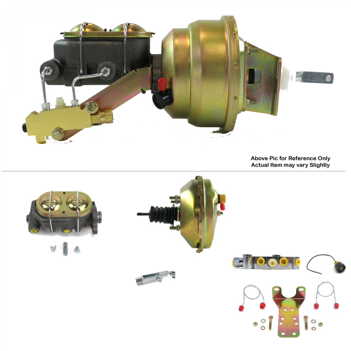 1968-1974 Chevy Nova Firewall Mount Power 9 in. Single Brake Booster Kit BM Disc & Disc
