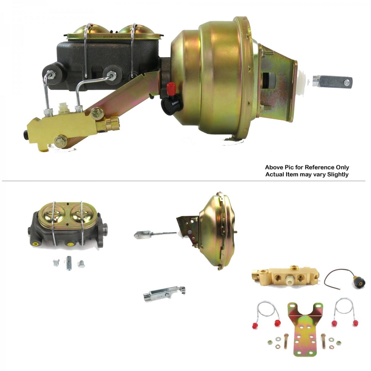 1968-1974 Chevy Nova Firewall Mount Power 11 in. Single Brake Booster Kit BM Disc & Drum