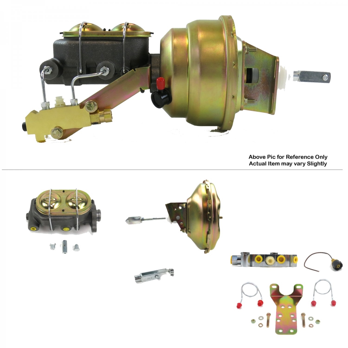 1968-1974 Chevy Nova Firewall Mount Power 11 in. Single Brake Booster Kit BM Disc & Disc